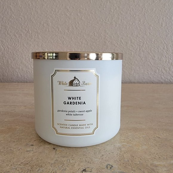 Bath & Body Works Accents Bath Body Works White Barn White Gardenia 3wick Candle 45oz New